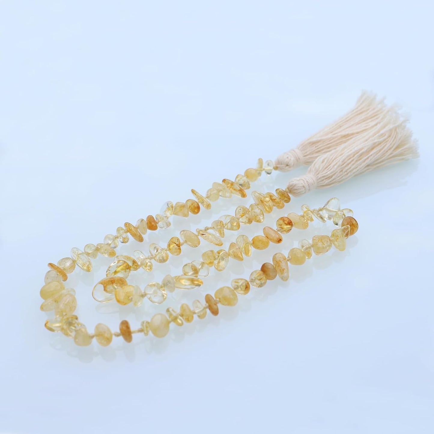 Gemstone Bead Garland with Tassel,31inch Farmhouse Rustic Country Table Decor Prayer Healing Beads Boho Wall Shelf Hanging Decoration (Turquoise Ball)