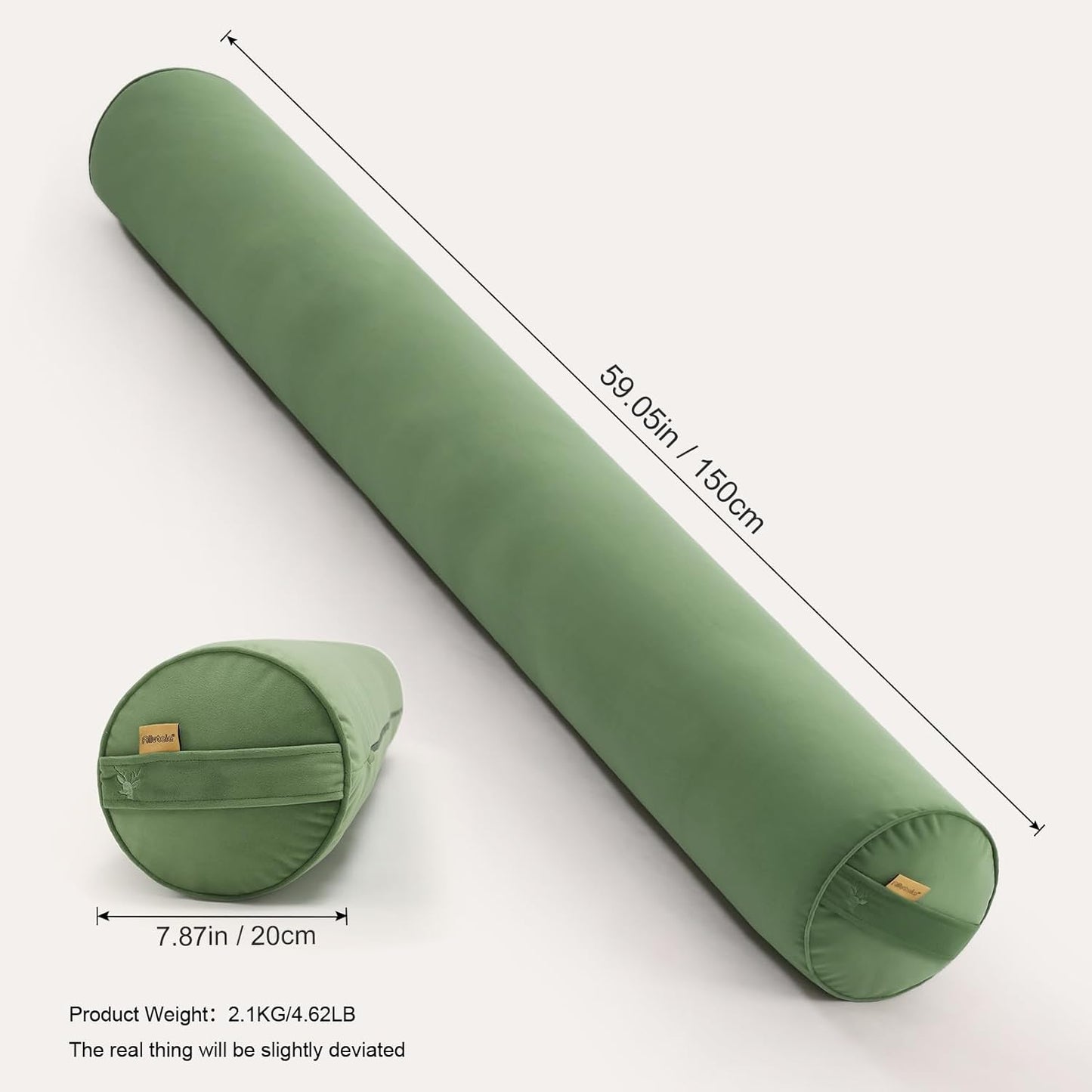 Body Pillow for Adults,Long Round Pillow,Big Cylindrical Pillow,Large Full Bolster Pillows for Side Sleepers (Steel Gray, 47.24"*7.87")