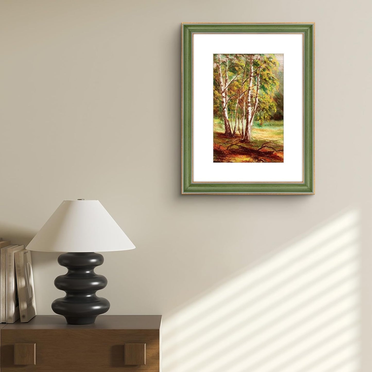 Golden State Art, 11x14 Photo Frame with Mat for Pictures 8x10 and Real Glass (Dark Gold Brown & Bronze Pewter Panel with White Color Mat, 1.25 Inch Frame Border)