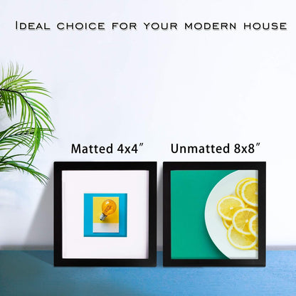 Egofine 12x16 Picture Frame Black, Covered by Plexiglass Made of Solid Wood, Display Pictures 9x12 and 11x14 with Mat or 12x16 Without Mat, for Wall Mounting Photo Frame - Colors B