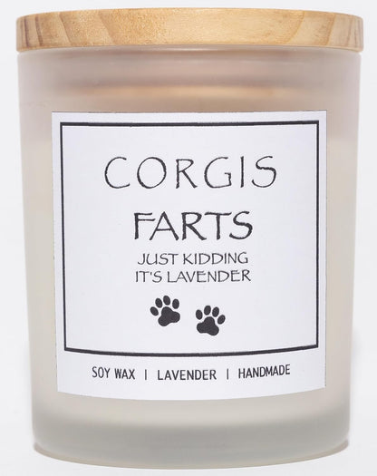 Pug Gifts & Decor, Dog Mom Gifts for Women, Dog Farts Candle, Pet Friendly Lavender Scented Candle