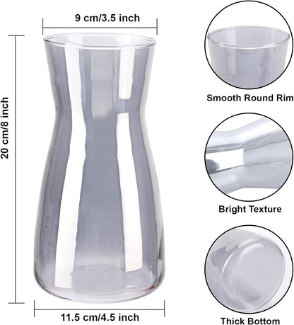 8 inch Clear Glass Flower Vases for Centerpiece Table Home Indoor Desk Decor,Ins Modern Boho Style Vase for Wedding Housewarming Gift