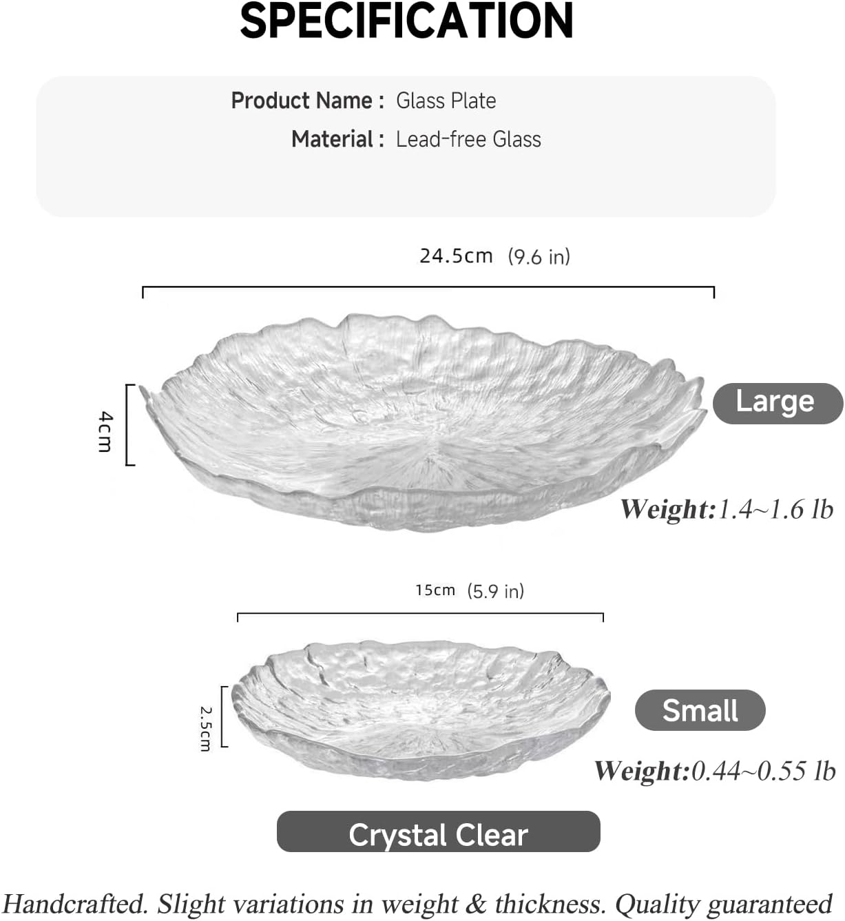 Glass Salad Bowl Irregular Lotus Flower Shape Serving Bowls, Mixing Nut Bowls for Kitchen Fruist, Snack, Dessert, and Ice Cream Candy Dishes (Crystal Gradient Pink, 6.5")