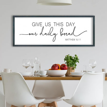 FZMHASLWW Gather Sign Wall Decor 32"×12" Large Wooden Framed for Dining Room Simple Home Kitchen Hanging Art (Wood)