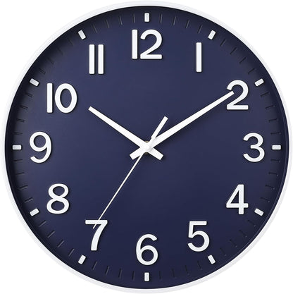 HZDHCLH Wall Clocks Battery Operated,12 inch Silent Non Ticking Modern Wall Clock for Living Room Bedroom Kitchen Office Classroom Decor (Olive Green and Gold)
