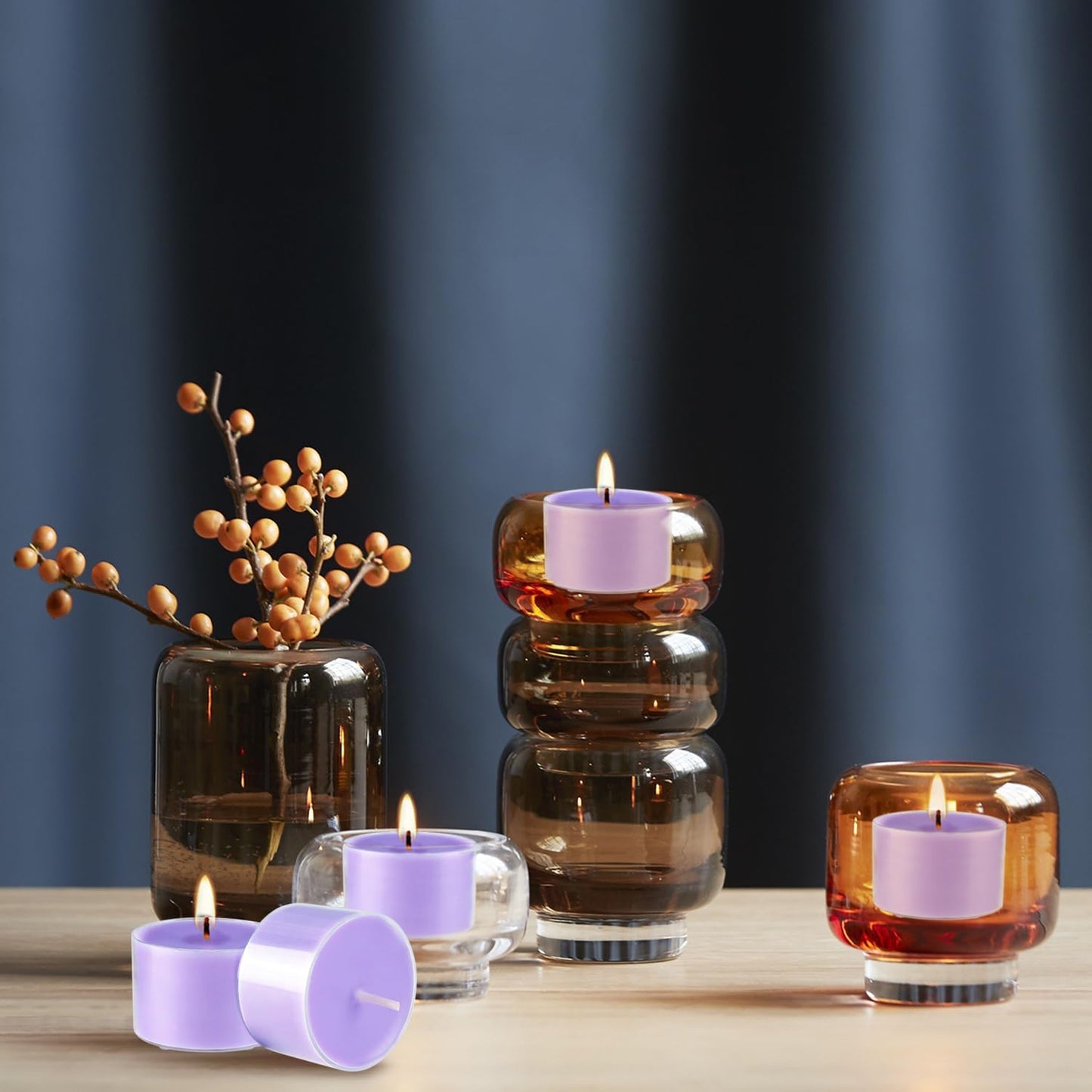 Rose Scented Candle Tealight Candles in Clear Cup, 8 Hours Consistent Smkless Clean Burning, Great for Valentine's Day Holiday, Wedding, Spa, Emergency and Home Decoration（Pink，50 Pack）