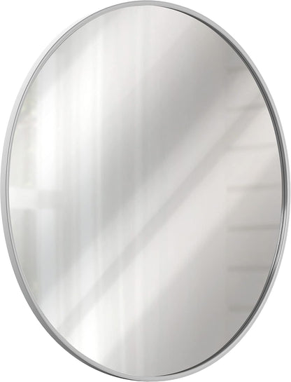 Gold Circle Wall Mirror 24 Inch Round Wall Mirror for Entryways, Washrooms, Living Rooms and More (Gold, 24")