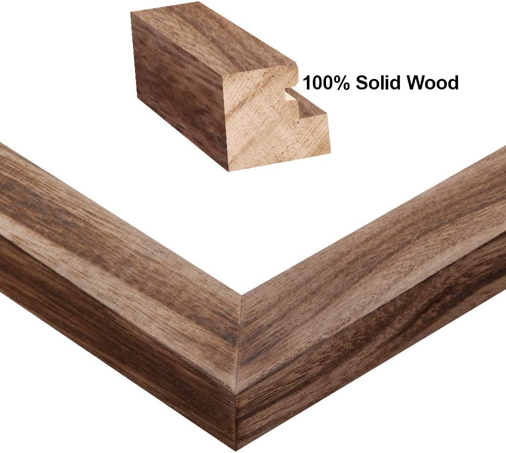 RPJC 5x7 Picture Frames Made of Solid Wood High Definition Glass for Table Top Display and Wall Mounting Photo Frame Black