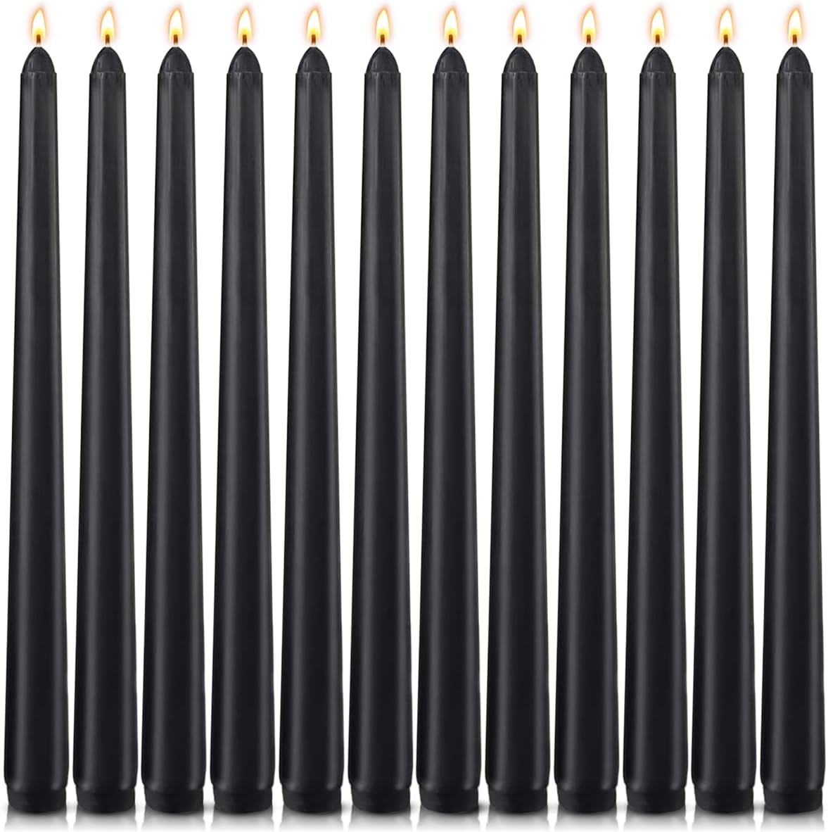 12-Pack Olive Green Taper Candles, 10 Inch Unscented Dripless Candlesticks, Long-Lasting Burn Time of 7-8 Hours, Perfect for Christmas Home Décor Spring and St. Patrick's Day