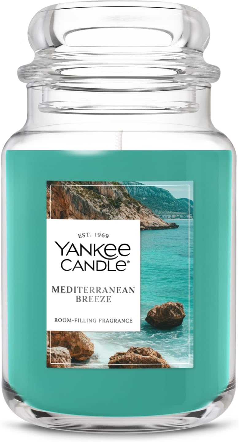 Yankee Candle Ocean Air Scented Candle, 22oz Large Jar with up to 150 Hour Burn Time, Giftable