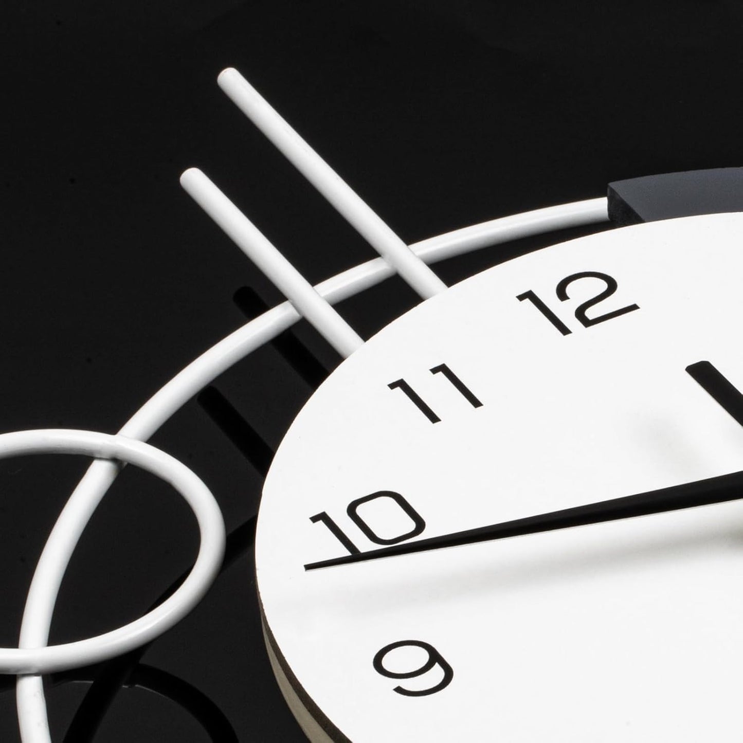 Wall Clock for Living Room Decor Decorative Wall Clock with Pendulum Silent Quartz Battery Operated Black Metal Large Clock for Dining Room,Kitchen,Home,Bathroom,Bedroom,13.8x21.3 in