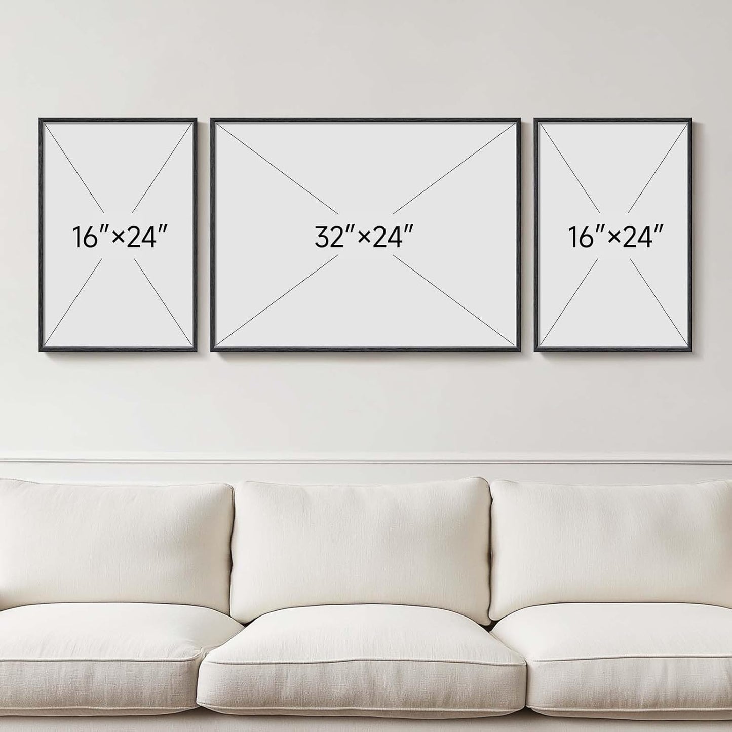 Framed Modern Luxury Gold Wall Art, Set of 3 Piece Contemporary Paintings Artwork for Walls, Golden Prints Pictures with Gold Frame, Wall Decor for Living Room, Hallway, Bedroom, Office 16x24 Inch