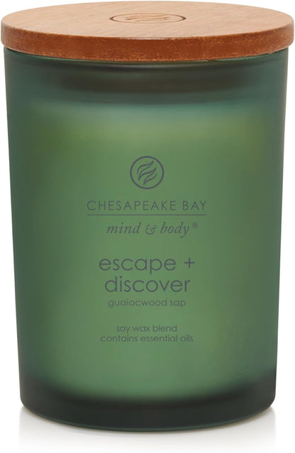 Chesapeake Bay Candle PT40886 Scented Candle Awaken + Invigorate (Lemongrass Eucalyptus) Medium Green Home Décor