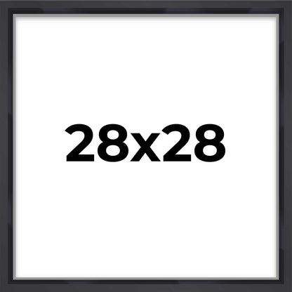 14x14 Shadow Box Black | 3/4" Depth of Usable Space | Solid Wood Pine | Includes UV Resistant Acrylic Plexiglass, Acid-Free Backing & Hanging Hardware | Made to Order in USA - Colors B