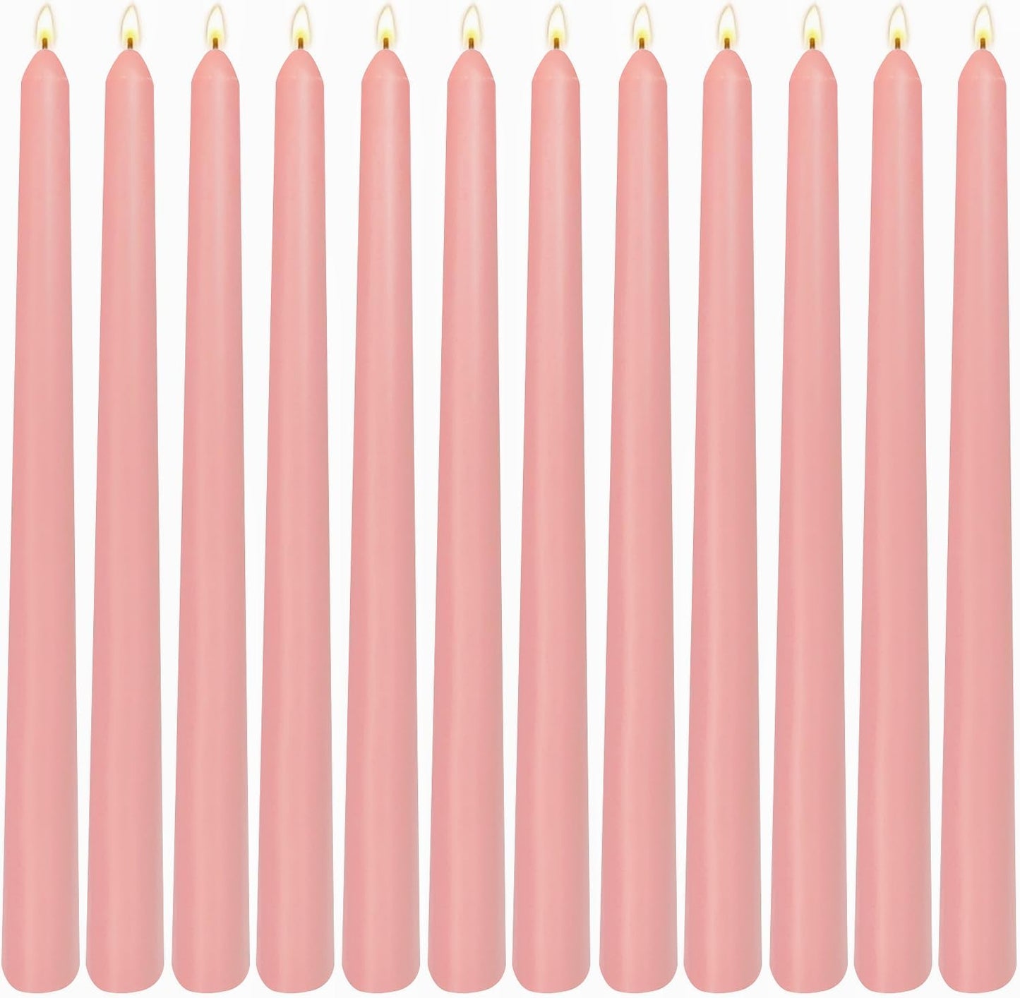12-Pack Olive Green Taper Candles, 10 Inch Unscented Dripless Candlesticks, Long-Lasting Burn Time of 7-8 Hours, Perfect for Christmas Home Décor Spring and St. Patrick's Day