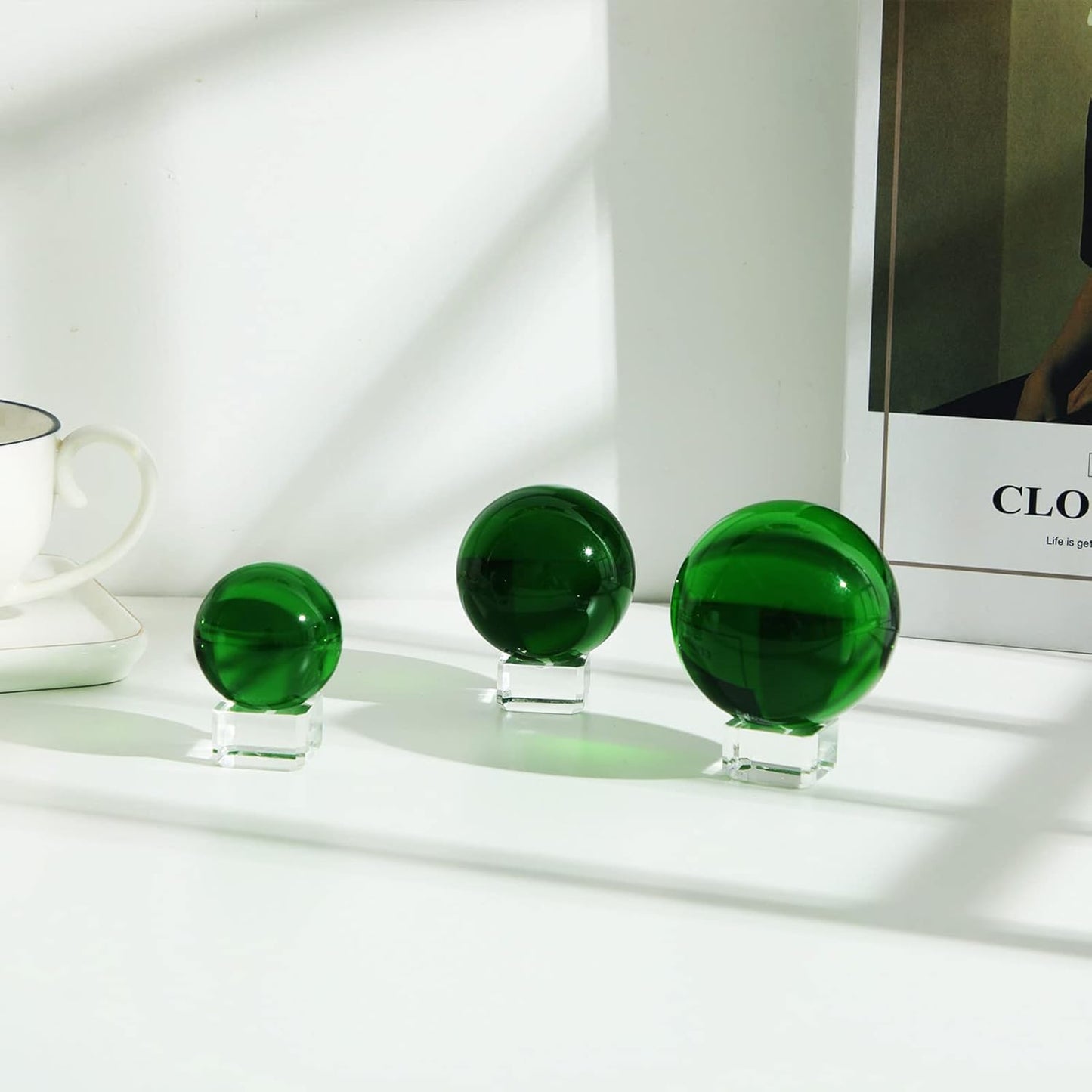 LONGWIN 50mm(2 inch) K9 Photography Solid Crystal Glass Ball Sphere with Free Stand Suncatcher (Clear)