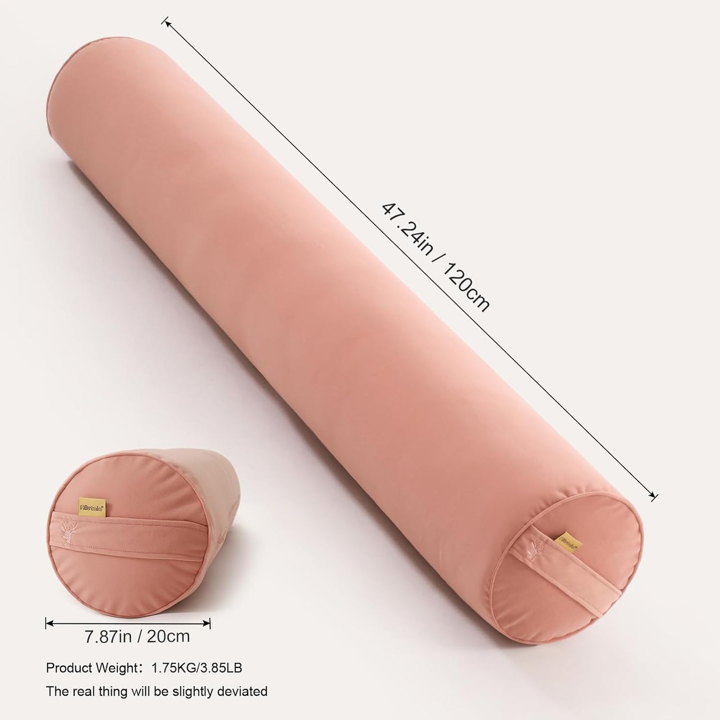 Body Pillow for Adults,Long Round Pillow,Big Cylindrical Pillow,Large Full Bolster Pillows for Side Sleepers (Steel Gray, 47.24"*7.87")
