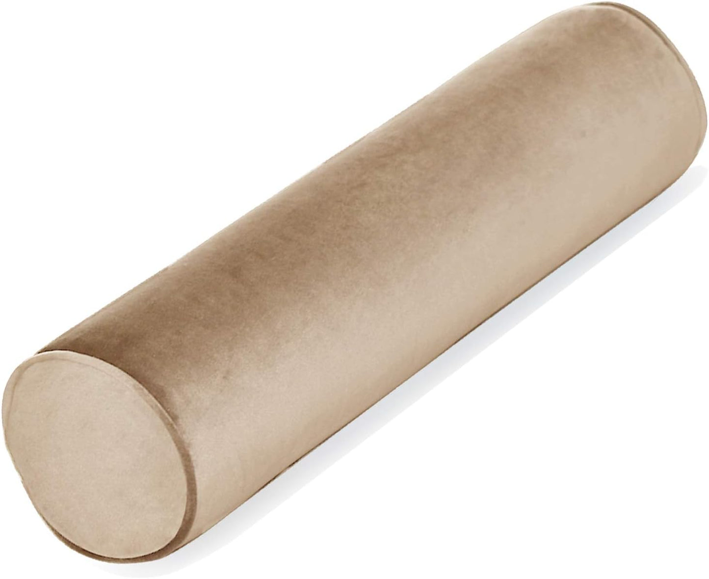 Tinbolunce Memory Foam Roll Pillow for Knee/Leg/Neck - Full Moon Bolster/Round Cylinder Pillow for Sleeping on Side or Back - Removable Cooling Cover Length 18" x 6" Diameter (Navy Blue)