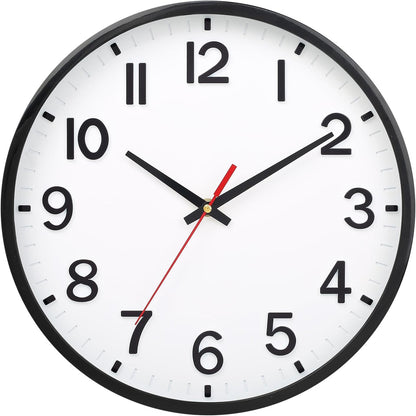 Wall Clocks Battery Operated 8 inch Modern Wall Clock,Silent Non Ticking Wall Clock for Living Room Bedroom Kitchen Office Classroom Decor (Green White)