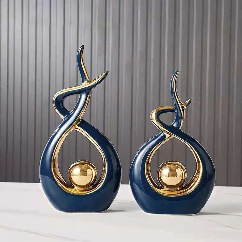 Norrclp Home Decor Modern Abstract Art Ceramic Statue Table Decorations for Dining Room Living Room Office Centerpiece