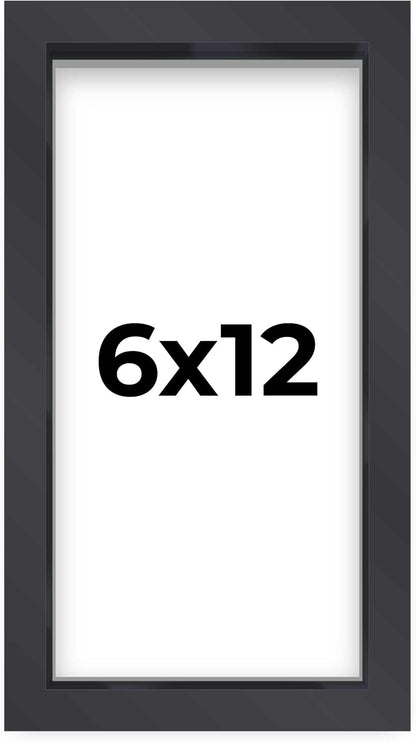 14x14 Shadow Box Black | 3/4" Depth of Usable Space | Solid Wood Pine | Includes UV Resistant Acrylic Plexiglass, Acid-Free Backing & Hanging Hardware | Made to Order in USA - Colors G