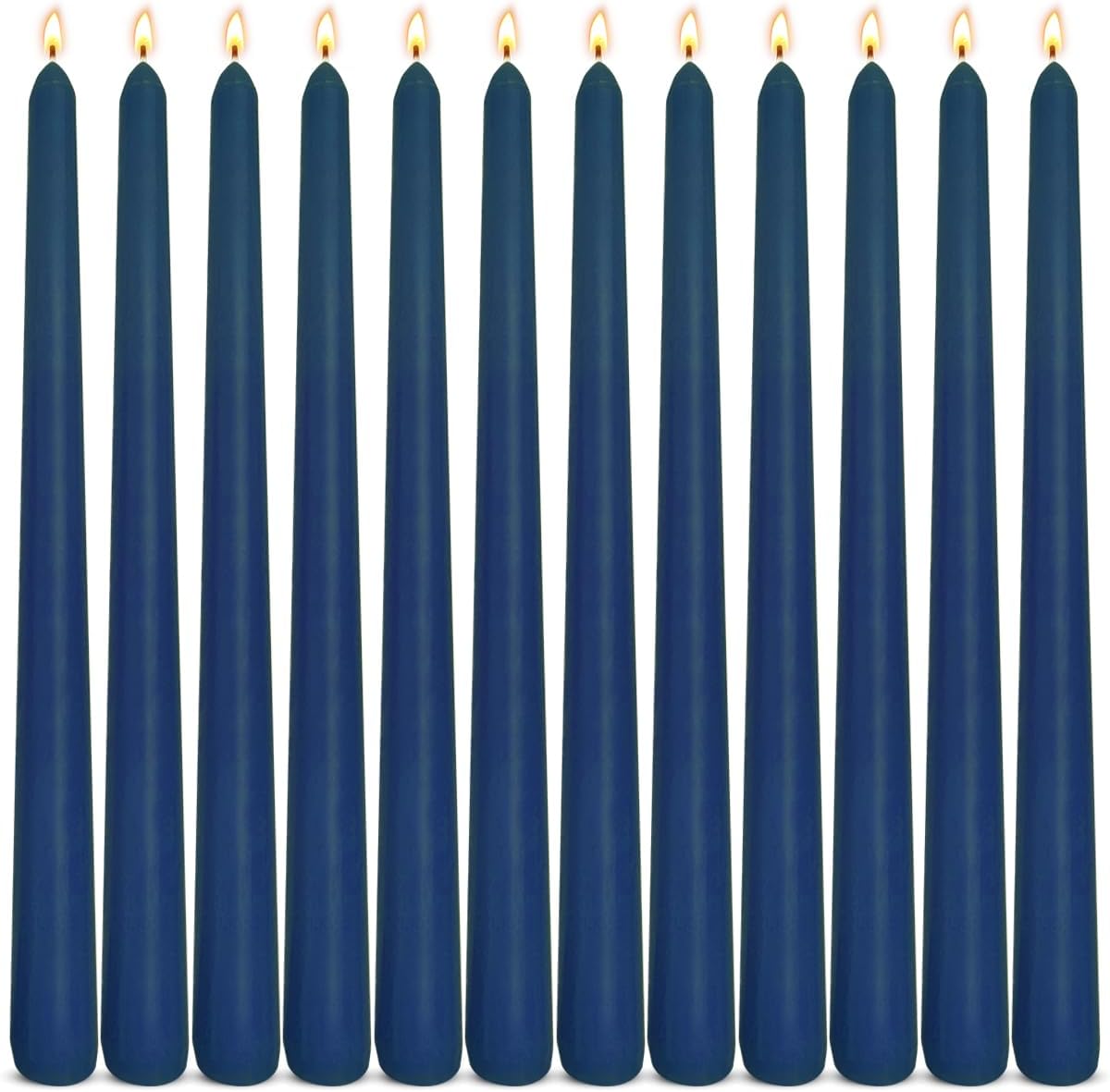 12-Pack Olive Green Taper Candles, 10 Inch Unscented Dripless Candlesticks, Long-Lasting Burn Time of 7-8 Hours, Perfect for Christmas Home Décor Spring and St. Patrick's Day