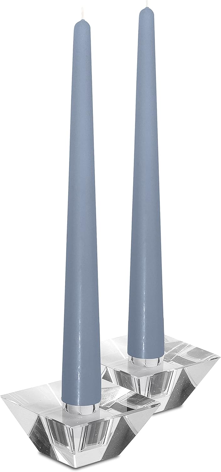 Hyoola Tall Taper Candles - 10 Inch Metallic Gold Unscented Dripless Taper Candles - 8 Hour Burn Time - 4 Pack