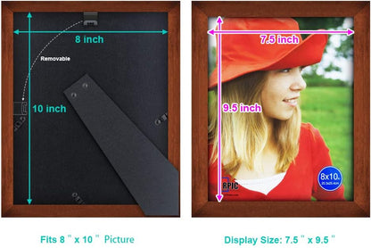 RPJC 5x7 Picture Frames Made of Solid Wood High Definition Glass for Table Top Display and Wall Mounting Photo Frame Black