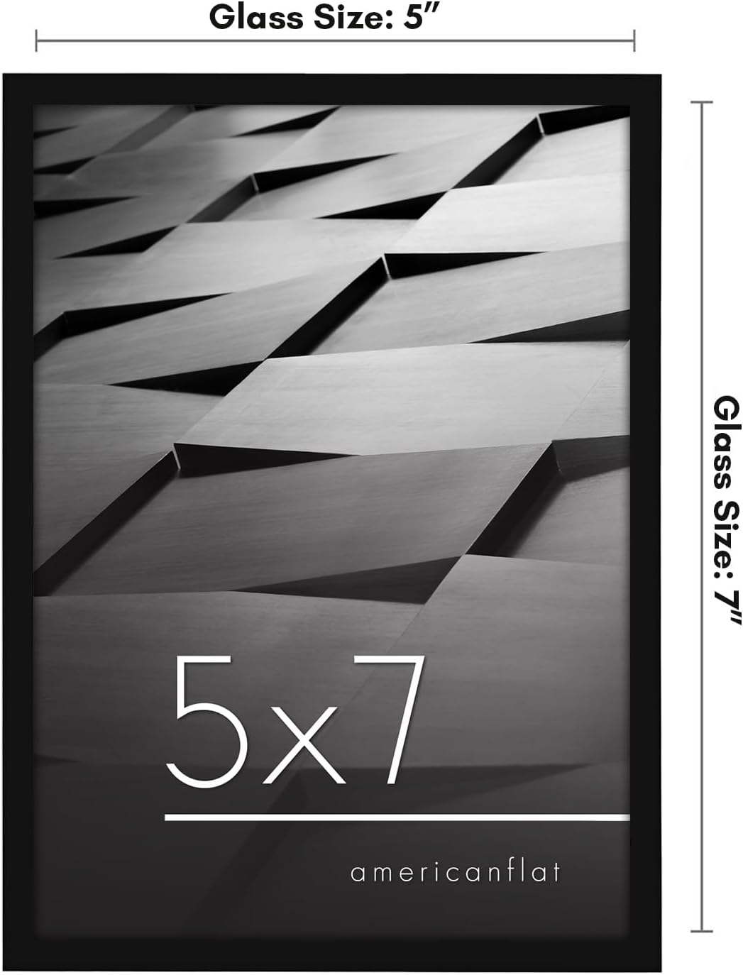 Americanflat 24x36 Poster Frame with Polished Plexiglass - Streamline Collection - Thin Border Picture Frame for Wall Display - Hanging Hardware Included - Black - Colors B