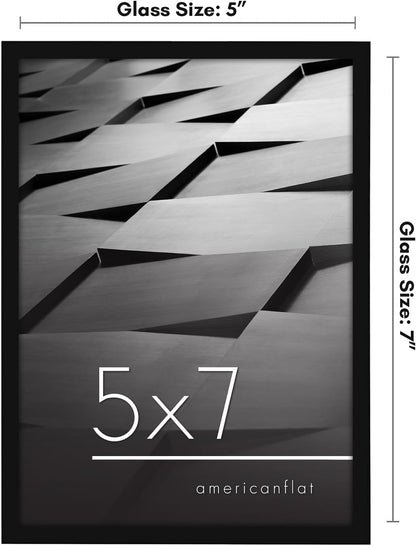 Americanflat 24x36 Poster Frame with Polished Plexiglass - Streamline Collection - Thin Border Picture Frame for Wall Display - Hanging Hardware Included - Black - Colors B