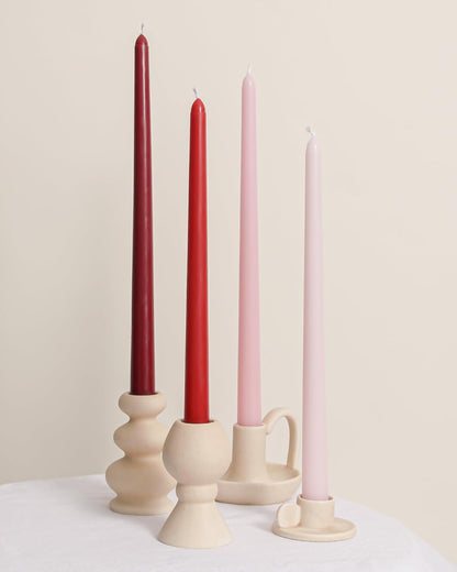 Viyffo Taper Candles, 12 Inch, 12 Pack, Brown – Unscented, Smokeless Design, Up to 8-Hour Burn – Tall Candlesticks for Table Decor, Weddings & Dinners