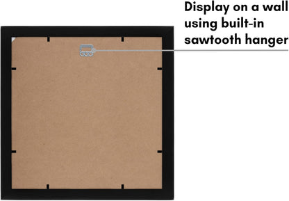 Americanflat 8x10 Picture Frame with Shatter-Resistant Glass - Use as 5x7 Frame with Mat or Display 8x10 Photo Without Mat - Signature Collection - Picture Frames for Tabletop and Wall Display - Black