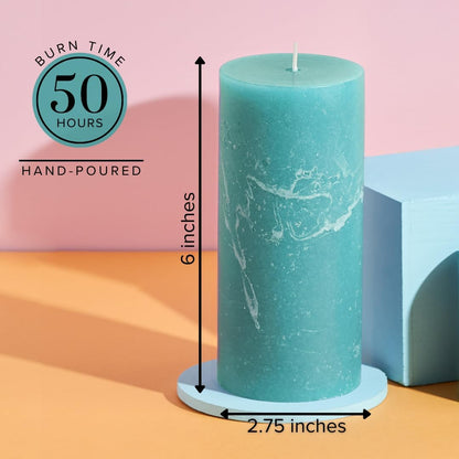 Simply Soson 3x6 inch Ivory Pillar Candles Set of 3, Rustic Texture, Unscented Ivory Candles, Dripless Candles, 3 inch Pillar Candles Ideal as Wedding, Parties, Spas, Dinner, Home Decoration, Church