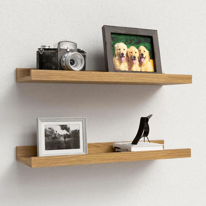 Boswillon Floating Shelves Wall Mounted Set of 2, Modern Black Wall Shelves for Storage with Lip, Display Picture Ledge Shelf for Wall Decor Bedroom Living Room Bathroom Kitchen