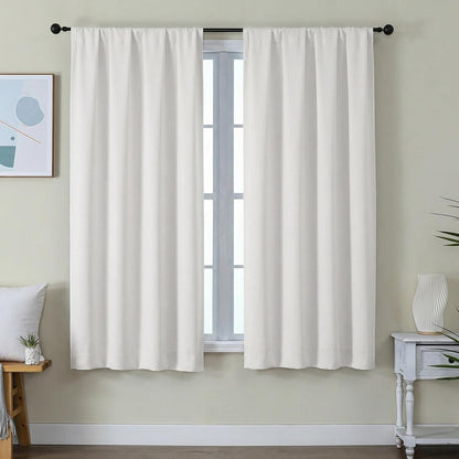 Simplebrand Ava Sage Green Blackout Curtains for Bedroom 63 Inch Length 2 Panels Set, Solid Thermal Insulated Energy Saving Rod Pocket Window Treatment Curtains Blackout Drapes, W40 x L63 Inch, Sage - Colors C