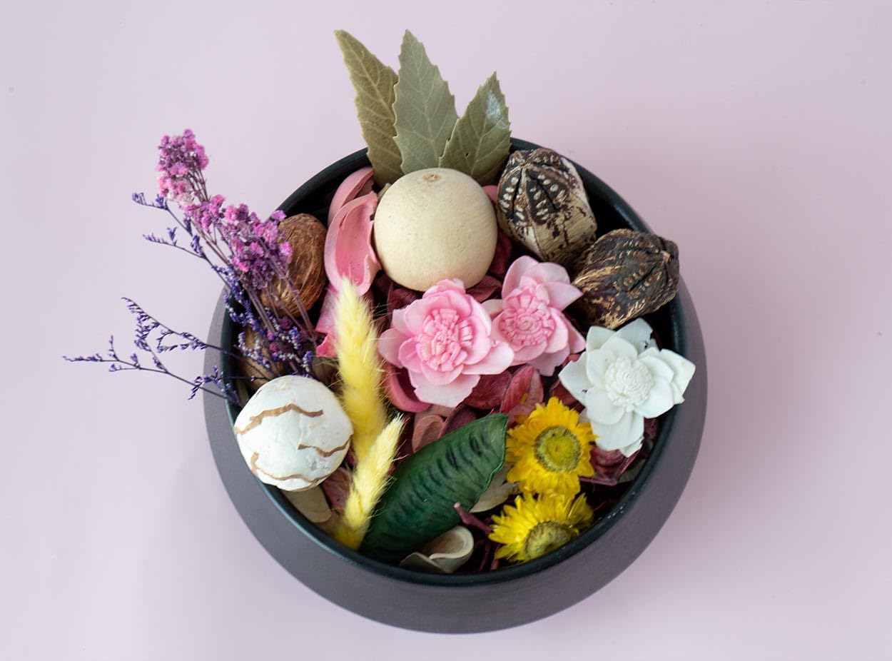Qingbei Rina Spring Potpourri Bags,Lemon/Citrus/Thyme Potpourris Bowl Filler,Yellow Decorative Pot pourri Dried Flowers,Home Fragrance Sachet, Vase Fillers(20 oz)