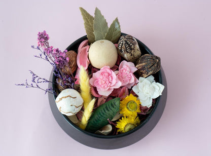 Qingbei Rina Spring Potpourri Bags,Lemon/Citrus/Thyme Potpourris Bowl Filler,Yellow Decorative Pot pourri Dried Flowers,Home Fragrance Sachet, Vase Fillers(20 oz)