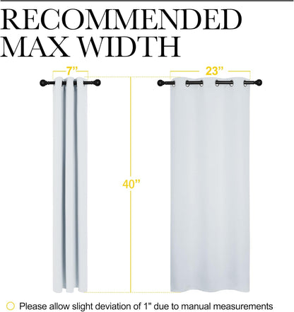 NICETOWN Halloween Pitch Black Solid Thermal Insulated Grommet Blackout Curtains/Drapes for Bedroom Window (2 Panels, 42 inches Wide by 63 inches Long, Black) - Colors A