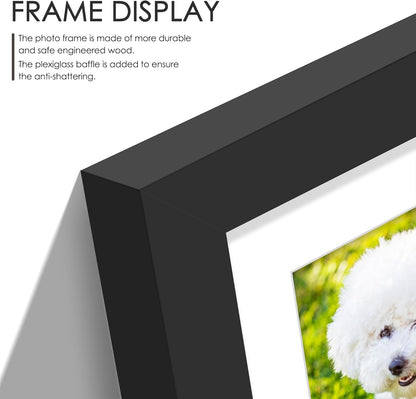 DUENPY 14x26 Collage Picture Frame 4x6 Collage Picture Frame Displays Twelve 4x6 inch Photos Available Horizontal Wall Mounting Display and Vertical Black - Colors B