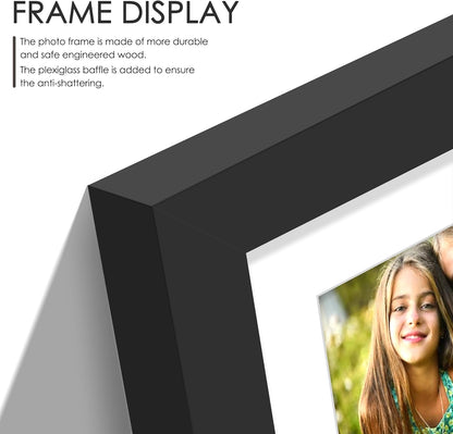 DUENPY 14x26 Collage Picture Frame 4x6 Collage Picture Frame Displays Twelve 4x6 inch Photos Available Horizontal Wall Mounting Display and Vertical Black - Colors B