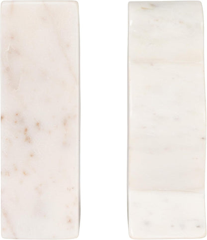 Creative Co-Op Decorative Travertine Wave Bookends, Natural, Set of 2