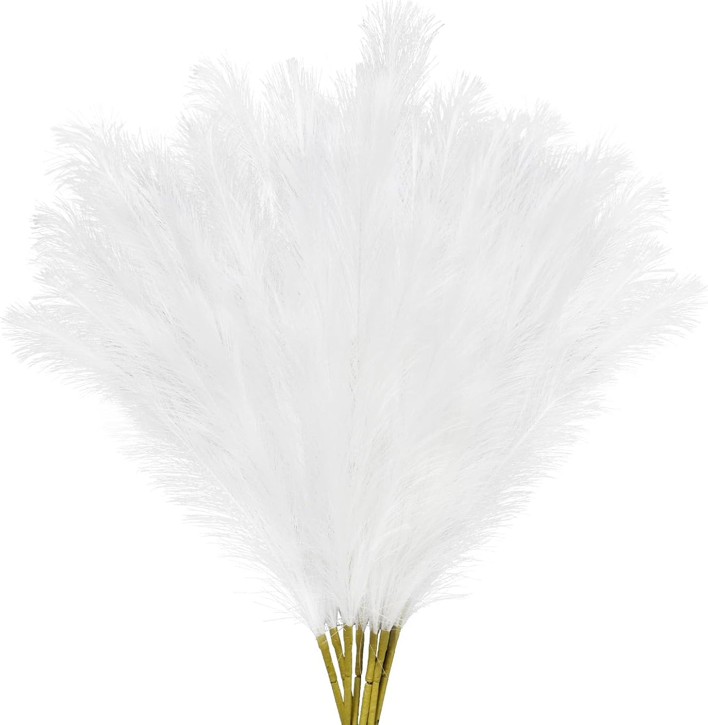 obbsie 50pcs Pink Faux Pampas Grass Decor, 21.6" Short Artificial Floral Branches Vase Filler Flower Arrangement for Home Wedding Boho Outdoor Decor