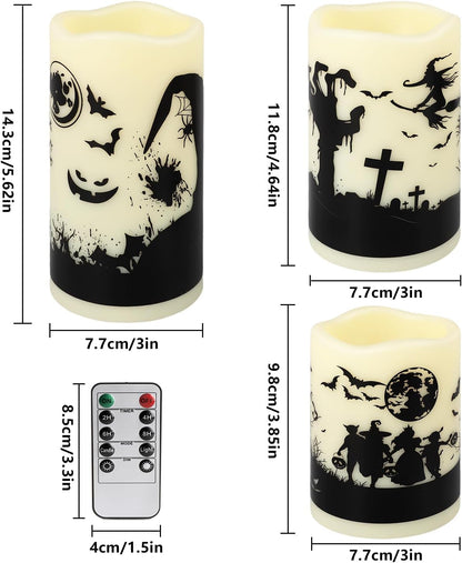 48- Pack of 3 Sizes of LED Flameless Candles.This Candle is Suitable for café, Fancy Restaurant, Bookstore and Other Scenes to Create a Relaxing and Romantic Atmosphere.