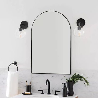 White Round Mirror 30 Inch, Circle Wall Mirrors for Bathroom, Bedroom Living Room or Entryway