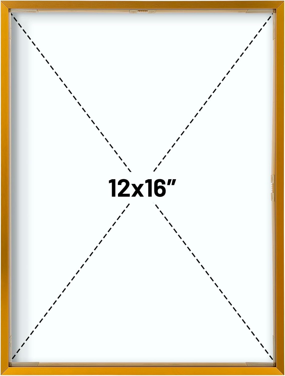 Frametory, Floating Picture Frame 12x16 - Black Aluminum Metal Photo Frame - Real Glass of Front - for Wall Mount Display