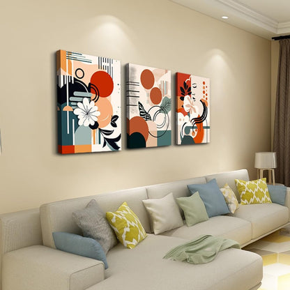 MHARTK66 Wall Art for Living Room Modern Wall Decor for Bedroom Office Decor Abstract Mountain Forest Landscapes Ink Painting 3 Piece Framed Canvas Art Prints Ready to Hang Wall Pictures Home Decor