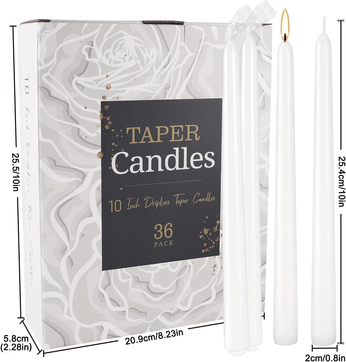 YOROXRG 40 Pack Spell Chime Candles-4 Inch Multi-Colored Taper Candles Sticks-for Home Decor Kitchen Decor Wedding Decoration-10 Colours