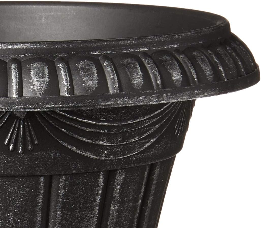 Arcadia Garden Products PL10CP Classic Traditional Plastic Urn Planter Indoor/Outdoor, 15" x 13", Brushed Copper