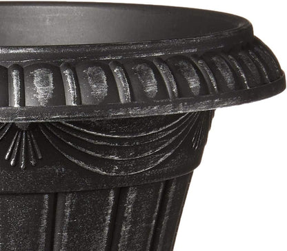 Arcadia Garden Products PL10CP Classic Traditional Plastic Urn Planter Indoor/Outdoor, 15" x 13", Brushed Copper