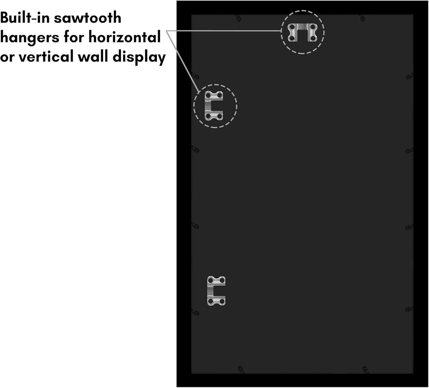 Americanflat 16x20 Picture Frame with Polished Plexiglass - Black Picture Frame - Wide Photo Frames Made of Engineered Wood for Vertical or Horizontal Wall Display - Epic Collection - Black - Colors B